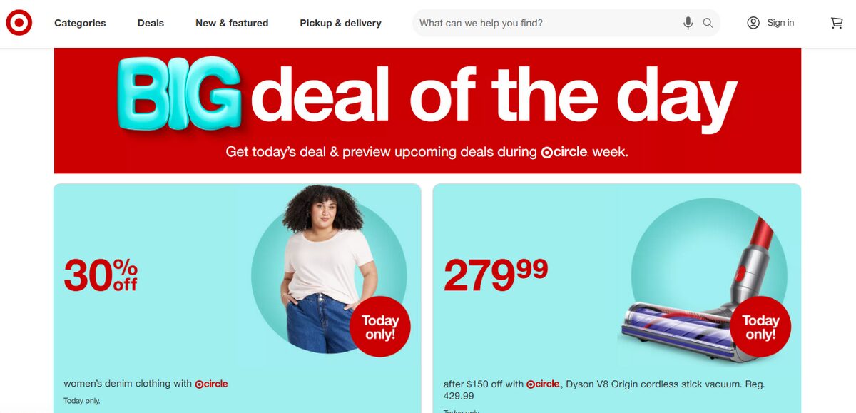 Target Main Page