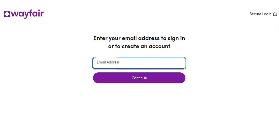 sign up Wayfair